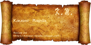 Kauser Magda névjegykártya